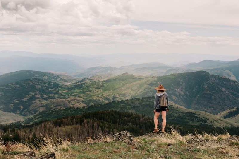 Hiking in the mountains